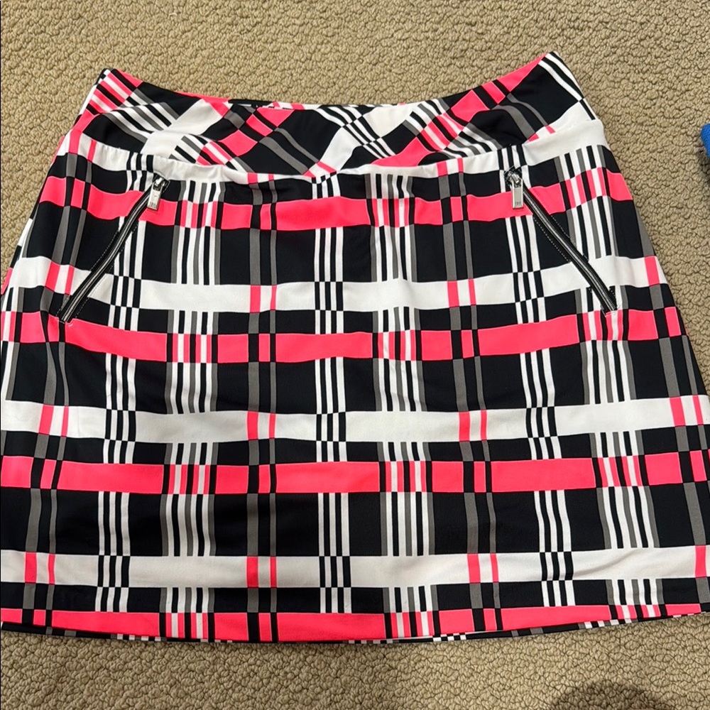 Tail Black and White A-Line Mini Skirt Casual